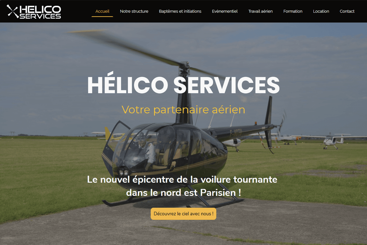 Site vitrine pour une école de pilotage